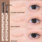 0.01Mm Fine Tip Eyeliner Waterproof Lasting Pen Black Brown Lower Lash Lie Silkworm Outline Eye