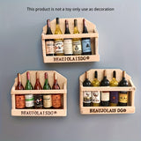 Charming Miniature Cabinet Magnets - Elegant Wood Rectangular Fridge Magnets for Kitchen, Office, and Home Decoration, Adorable Beverage Bottle-Shaped Magnet Set for Christmas and Thanksgiving, Multipack