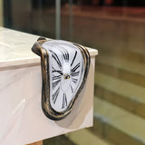 [Retro Melting Clock Creative Decoration] Twisted Clock Dali Melting Clock Retro Creative Countertop Pendant Study Mute Electronic Decoration Industrial Style