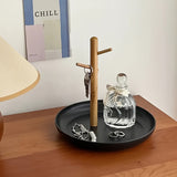 Contemporary Artificial Wood 1pc Entryway Tabletop Storage Tray - Key Jewelry Perfume Holder for Home Room Living Room Office Decor