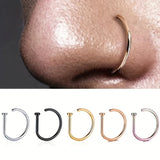 2pcs/3pcs/5Pcs Non Piercing Nose Ring, Fashion Punk Non Piercing Stainless Steel Nose Clip, Nose Septum, Body Jewelry