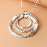 Three Rings Design Pendant Necklace For Men And Women, father's day gift