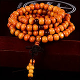 1/2pcs 108 Beads 8mm/0.31'' Sandalwood Buddhist Wood Prayer Beaded Knot Black Ebony Bracelets Bangles For Men, Father's Day Gift