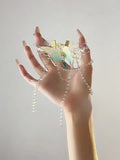 [Chic Resin Lace Butterfly Armlet] Elegant Lace Butterfly Tassel Armlet - Chic Resin Leg Chain for Casual Attire