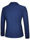 3-Piece Mens Solid Color Suit Set - Classic Lapel Blazer Jacket, Vest, and Pants - Perfect for Wedding Banquet, Business Casual Events, and Formal Occasions - High-Quality Polyester Blend, Regular Fit, and Multiple Pockets