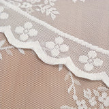 Vintage White & Green Lace Round Tablecloth - Luxury Vintage Style, Polyester, Perfect for Dining & Kitchen Decor