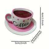 [11pcs Adorable Kitchen Magnets Set] 11pcs Adorable Pink Kitchen Refrigerator Magnets Set - Featuring Egg, Milk, Coffee, Toast & More - Ideal for Home Decor & Valentine's Day Gift