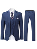 Impeccable Mens 3-Piece Suit Set - Sharp One-Button Jacket, Elegant Vest & Pants - Perfect for Business Dinners & Wedding Parties - Stylish Formal Wear