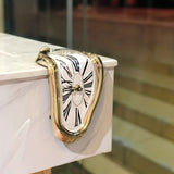 [Retro Melting Clock Creative Decoration] Twisted Clock Dali Melting Clock Retro Creative Countertop Pendant Study Mute Electronic Decoration Industrial Style