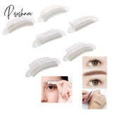 1 Pair Professional Brow Stamp Sponge Stencil With Handle 3 Shape Eyebrow Template Lazy Quick Make