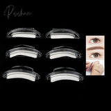 1 Pair Professional Brow Stamp Sponge Stencil With Handle 3 Shape Eyebrow Template Lazy Quick Make