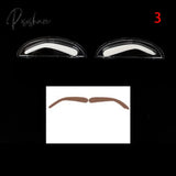 1 Pair Professional Brow Stamp Sponge Stencil With Handle 3 Shape Eyebrow Template Lazy Quick Make