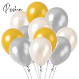 10/20/30Pcs 10/12 Inch Glossy Pearl Latex Balloons Birthday Party Wedding Colorful Inflatable Decor