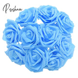 10/20/30Pcs 8Cm Artificial Pe Foam Rose Flowers Bridal Bouquets For Wedding Table Home Party