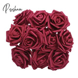 10/20/30Pcs 8Cm Artificial Pe Foam Rose Flowers Bridal Bouquets For Wedding Table Home Party