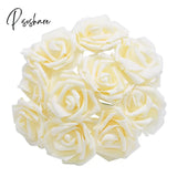 10/20/30Pcs 8Cm Artificial Pe Foam Rose Flowers Bridal Bouquets For Wedding Table Home Party