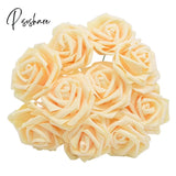 10/20/30Pcs 8Cm Artificial Pe Foam Rose Flowers Bridal Bouquets For Wedding Table Home Party