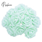 10/20/30Pcs 8Cm Artificial Pe Foam Rose Flowers Bridal Bouquets For Wedding Table Home Party