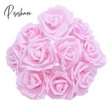 10/20/30Pcs 8Cm Artificial Pe Foam Rose Flowers Bridal Bouquets For Wedding Table Home Party