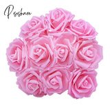 10/20/30Pcs 8Cm Artificial Pe Foam Rose Flowers Bridal Bouquets For Wedding Table Home Party