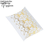 10/20/30Pcs Pillow Candy Box Kraft Paper Christmas Gift Packaging Boxes Bags Wedding Favors