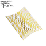 10/20/30Pcs Pillow Candy Box Kraft Paper Christmas Gift Packaging Boxes Bags Wedding Favors