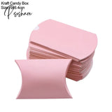 10/20/30Pcs Pillow Candy Box Kraft Paper Christmas Gift Packaging Boxes Bags Wedding Favors