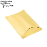 10/20/30Pcs Pillow Candy Box Kraft Paper Christmas Gift Packaging Boxes Bags Wedding Favors