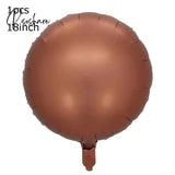 10/5/1Pc Brown Beige Cream 18Inch Heart Balloons Number 1 2 3 4 5 6 Birthday Foil Balloon Helium