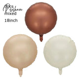 10/5/1Pc Brown Beige Cream 18Inch Heart Balloons Number 1 2 3 4 5 6 Birthday Foil Balloon Helium