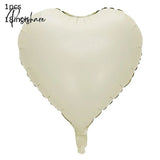 10/5/1Pc Brown Beige Cream 18Inch Heart Balloons Number 1 2 3 4 5 6 Birthday Foil Balloon Helium