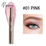 10 Color Double Ended Eye Shadow Stick With Sponge Brush Pearlescent Lasting Eyeshadow Pen