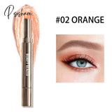 10 Color Double Ended Eye Shadow Stick With Sponge Brush Pearlescent Lasting Eyeshadow Pen