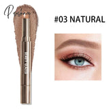 10 Color Double Ended Eye Shadow Stick With Sponge Brush Pearlescent Lasting Eyeshadow Pen