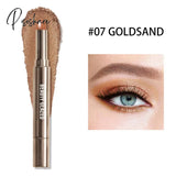 10 Color Double Ended Eye Shadow Stick With Sponge Brush Pearlescent Lasting Eyeshadow Pen