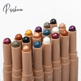 10 Color Stereo Eye Shadow Stick Pen Eyeshadow Stick Double Color Gradient Shadow Stick Glitter Makeup