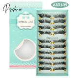 10 Pairs 3D Faux Mink Lashes Fluffy Soft Wispy Volume Natural Long False Eyelashes Eyelash