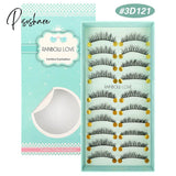 10 Pairs 3D Faux Mink Lashes Fluffy Soft Wispy Volume Natural Long False Eyelashes Eyelash