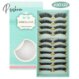 10 Pairs 3D Faux Mink Lashes Fluffy Soft Wispy Volume Natural Long False Eyelashes Eyelash