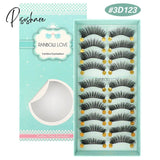 10 Pairs 3D Faux Mink Lashes Fluffy Soft Wispy Volume Natural Long False Eyelashes Eyelash