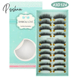 10 Pairs 3D Faux Mink Lashes Fluffy Soft Wispy Volume Natural Long False Eyelashes Eyelash