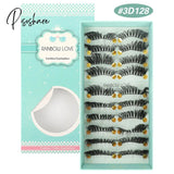 10 Pairs 3D Faux Mink Lashes Fluffy Soft Wispy Volume Natural Long False Eyelashes Eyelash