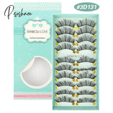 10 Pairs 3D Faux Mink Lashes Fluffy Soft Wispy Volume Natural Long False Eyelashes Eyelash