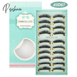 10 Pairs 3D Faux Mink Lashes Fluffy Soft Wispy Volume Natural Long False Eyelashes Eyelash