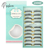 10 Pairs 3D Faux Mink Lashes Fluffy Soft Wispy Volume Natural Long False Eyelashes Eyelash