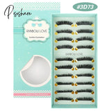 10 Pairs 3D Faux Mink Lashes Fluffy Soft Wispy Volume Natural Long False Eyelashes Eyelash