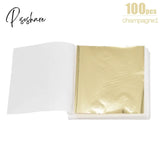 100/200 Sheets Imitation Gold Silver Foil Paper Leaf Gilding Diy Art Craft Birthday Party Wedding