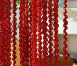 100 * 200Cm Threaded Line Curtain Indoor Home Decoration Wedding Background Decorations Supplies Red