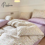 100% Cotton Small Crushed Flowers Bedding Set Duvet Cover 240X220 1 2 Pillowcase No Bed Sheet