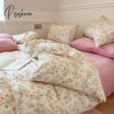 100% Cotton Small Crushed Flowers Bedding Set Duvet Cover 240X220 1 2 Pillowcase No Bed Sheet